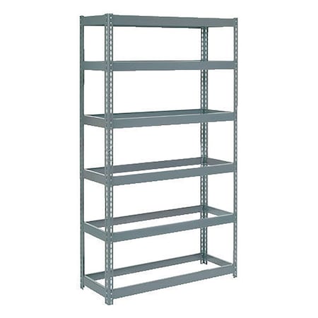 Global Industrial Extra Heavy Duty Shelving 36W x 18D x 96H With 6 Shelves, No Deck, Gray B2297209